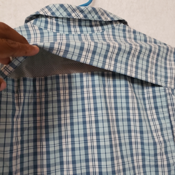 🚫SOLD🚫Duck camp vented plaid button down shirt caped breathable mens Large - Picture 8 of 14